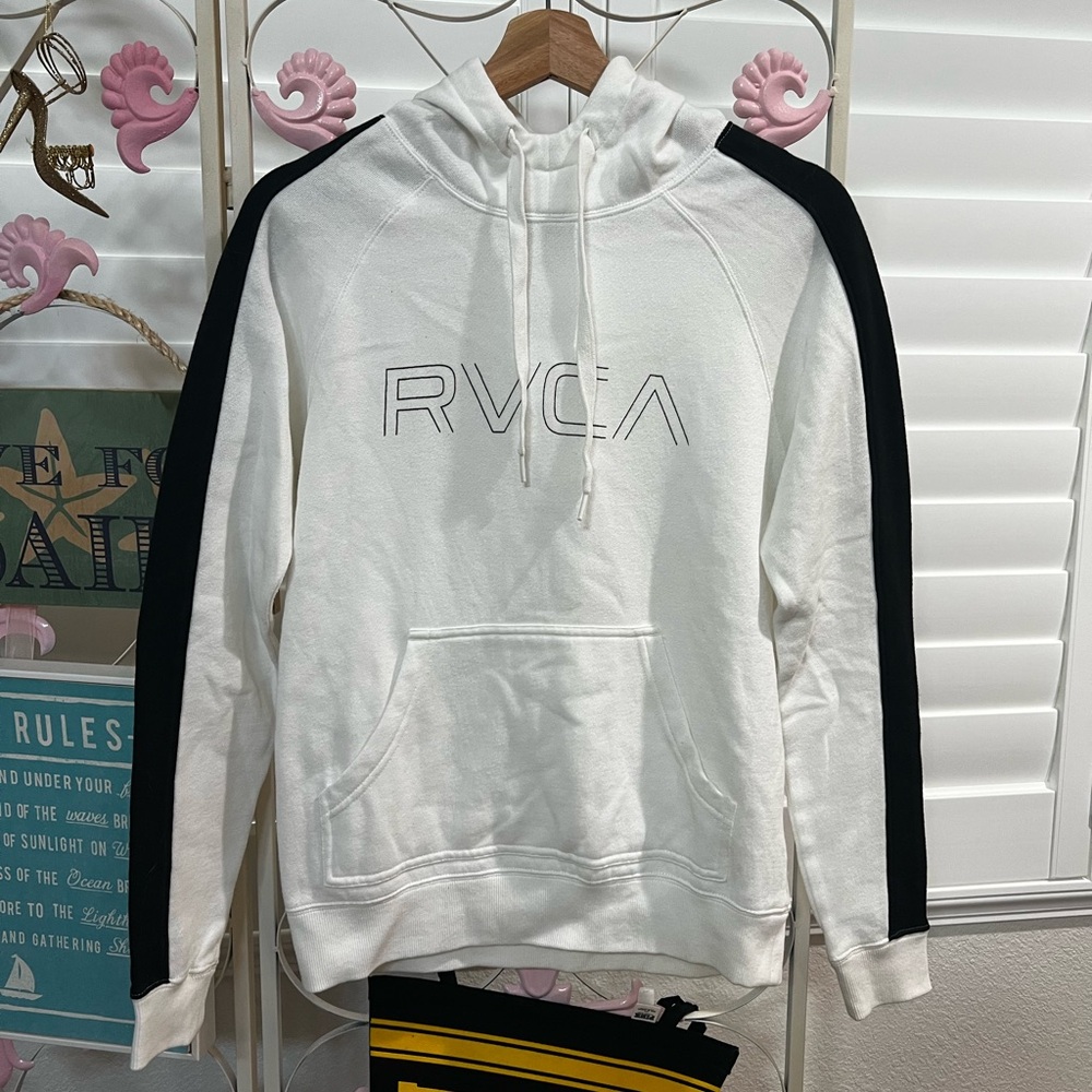 RVCA White and Black Hoodie